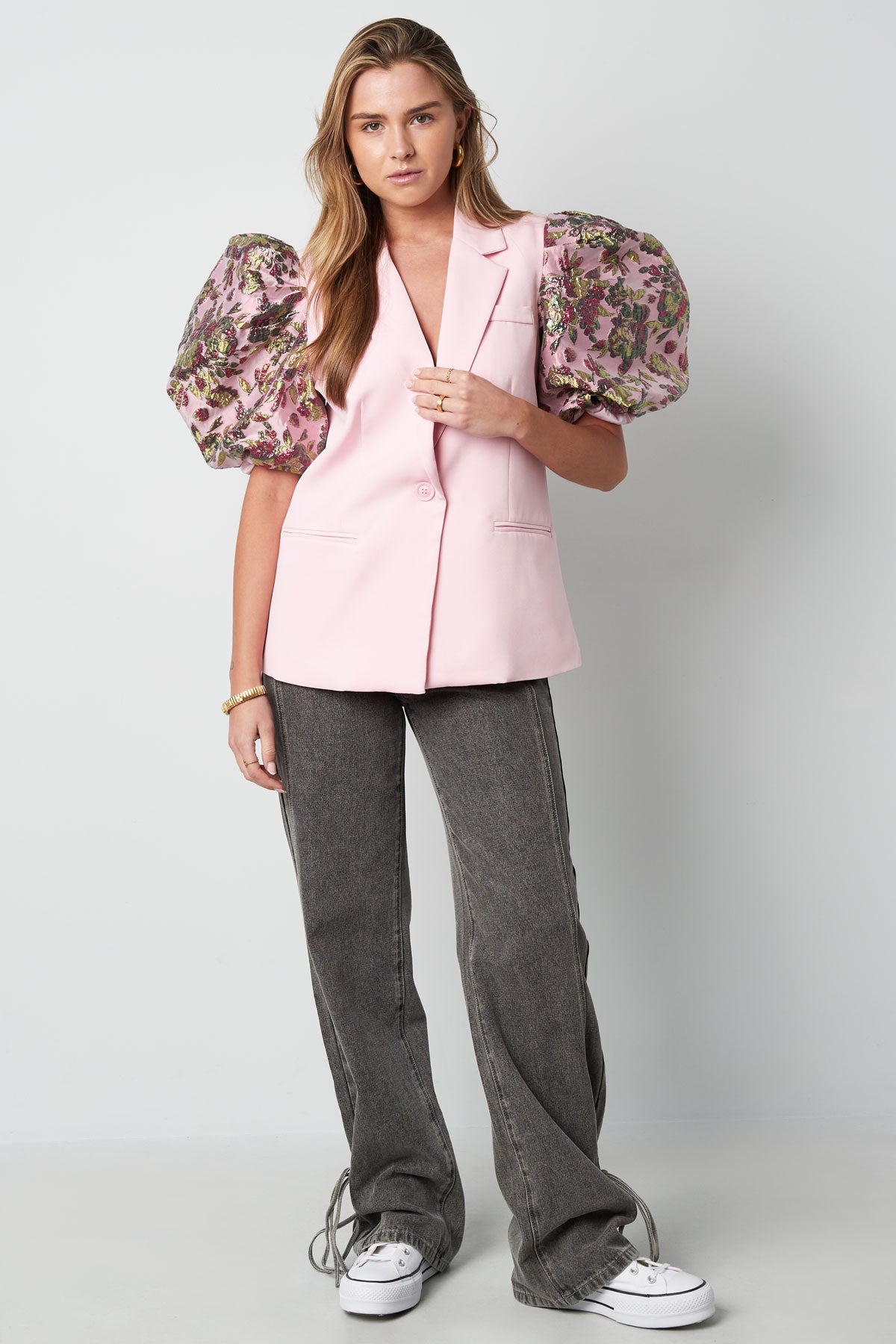 Damen Anzug Set Farbkontrast Elegant | Polyester | Grün
