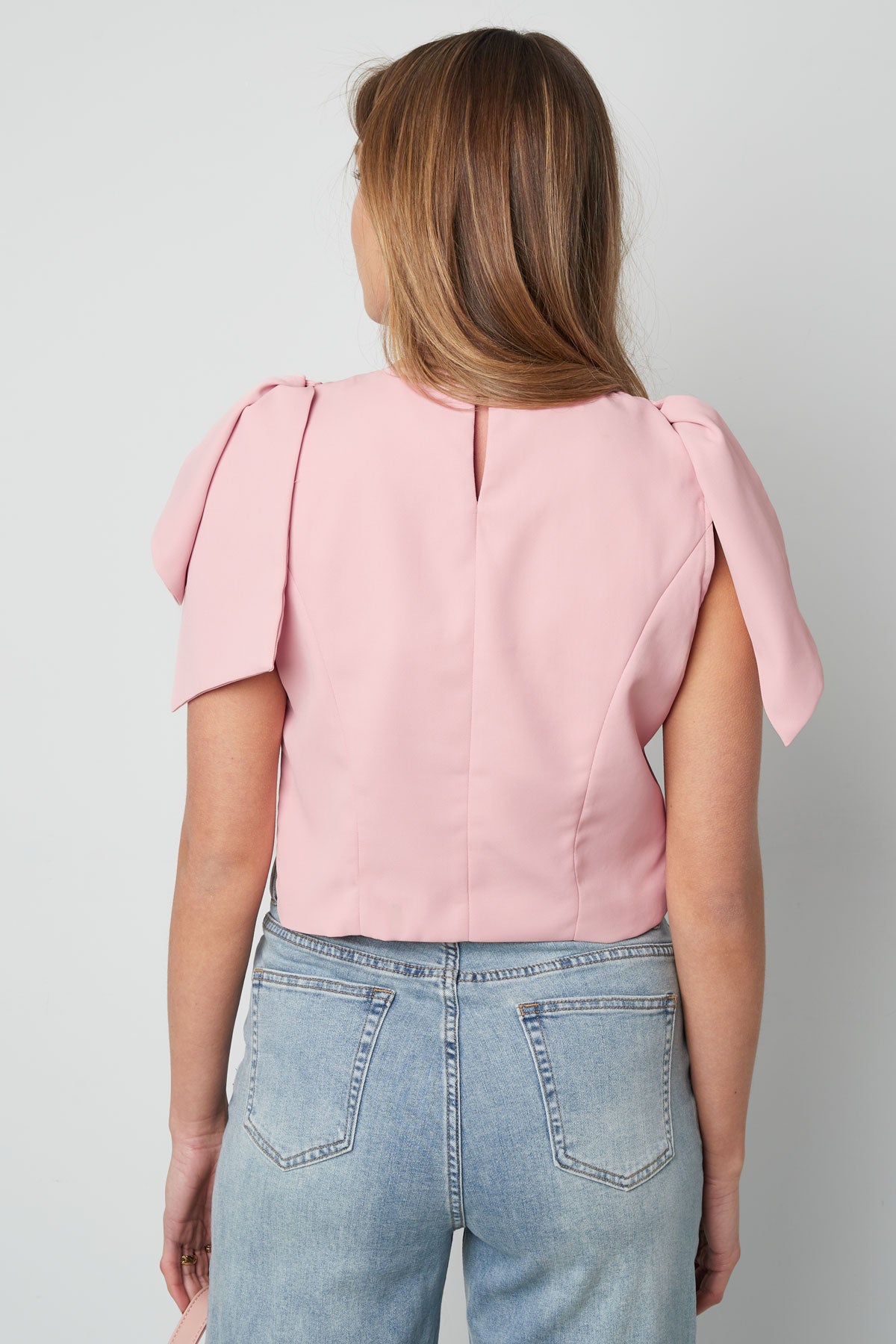 damen top kurzarm rüschenärmel | polyester | mehrfarbig