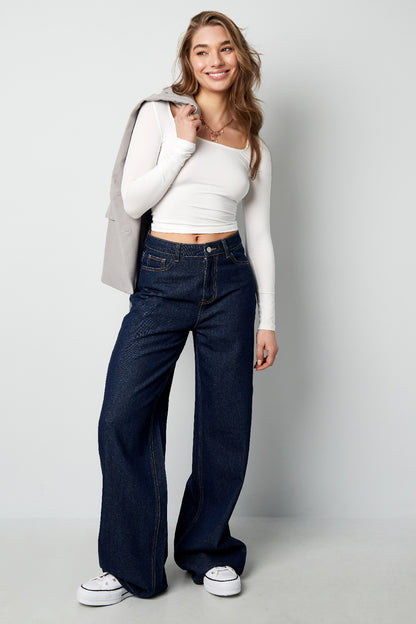 Damen Crop-Top Quadrat Ausschnitt | Polyester | Schwarz