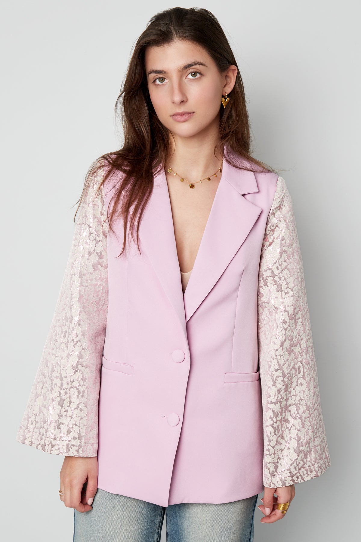 Damen Anzug Set Spitzenärmel | Polyester | Mehrfarbig