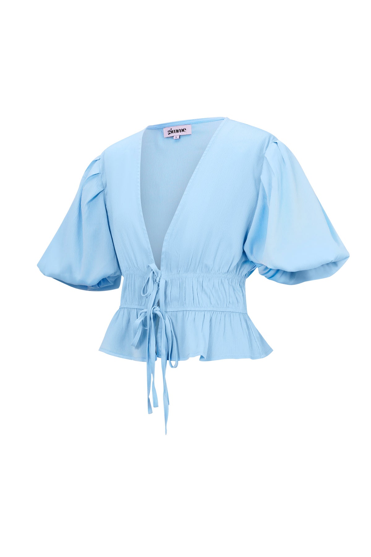 damen top puffärmel schleife | polyester | mehrfarbig
