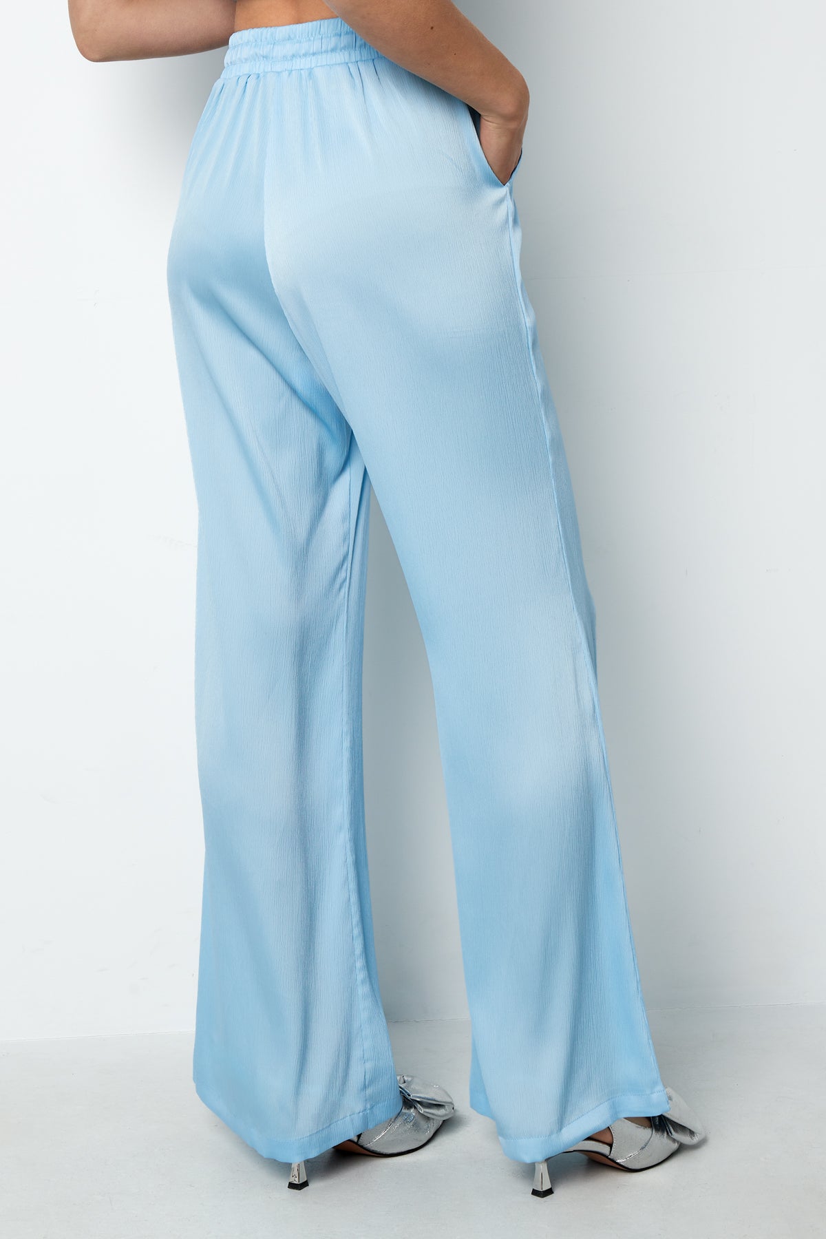 damen hose gerade uni | polyester | mehrfarbig