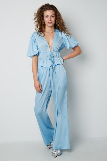 Damen Hose Gerade Uni | Polyester | Mehrfarbig