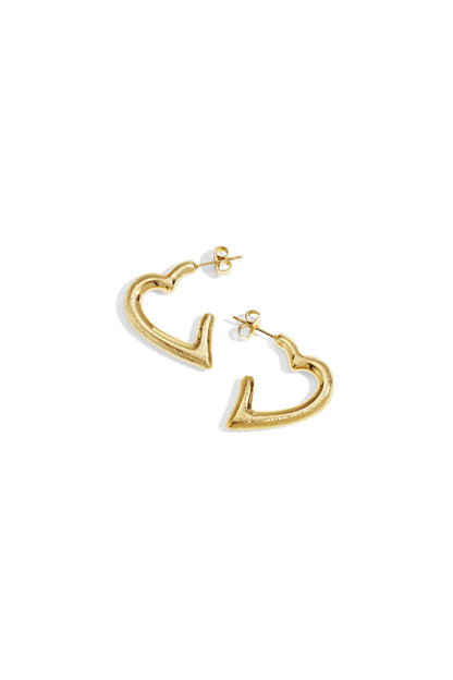 Damen Creolen Herz | Edelstahl 304S | Gold & Silber