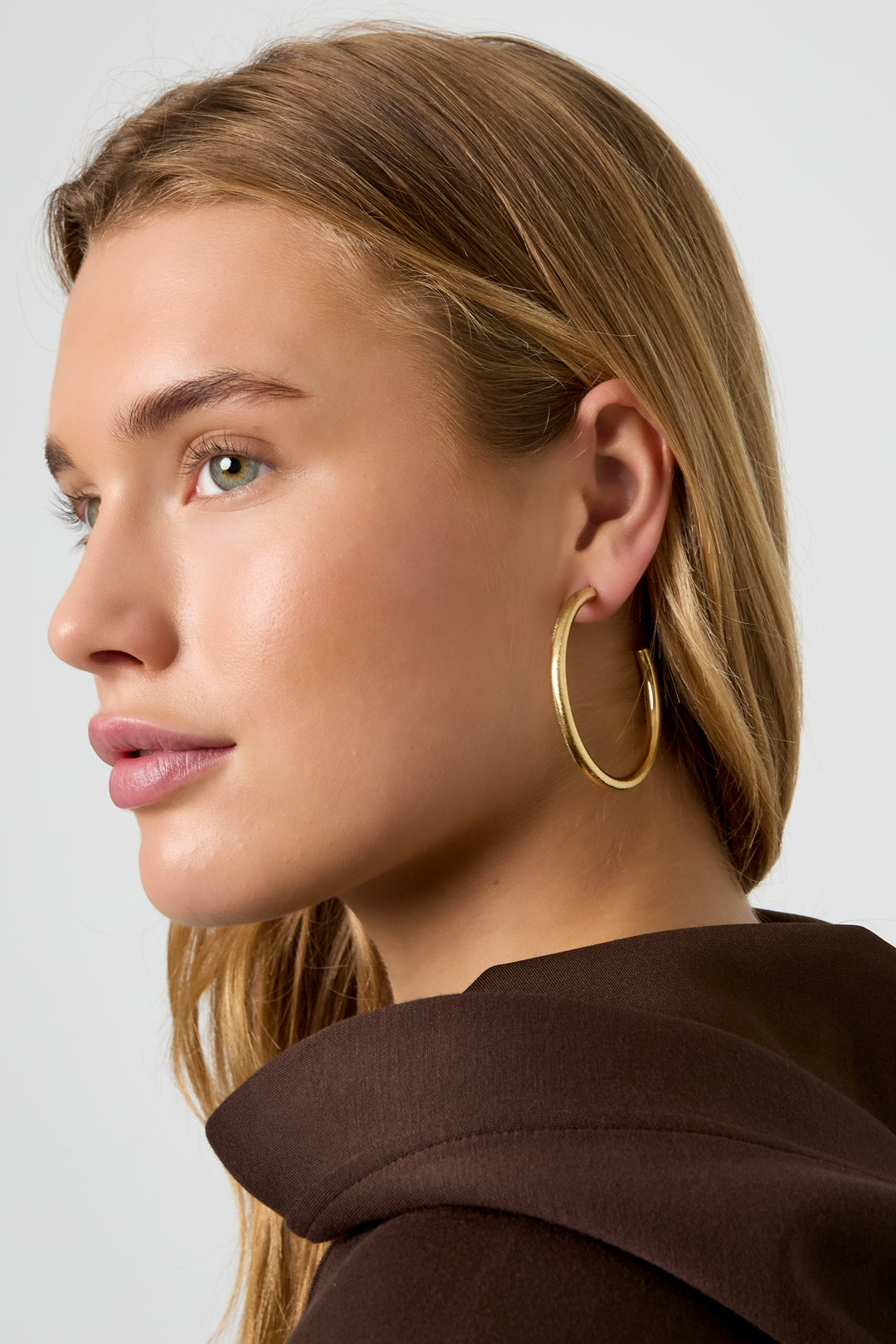 Damen Creolen Kreis Slim | Edelstahl 304S | Silberfarbe