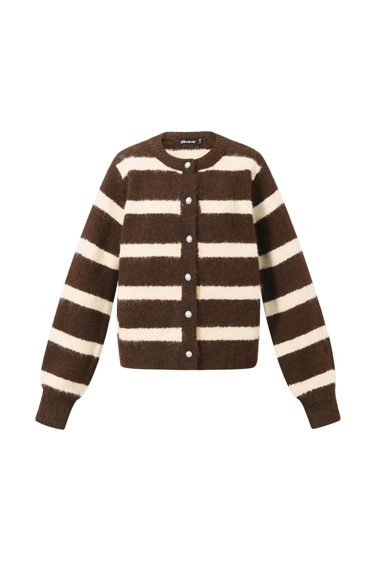 damen cardigan streifen gestrickt | polyester | mehrfarbig