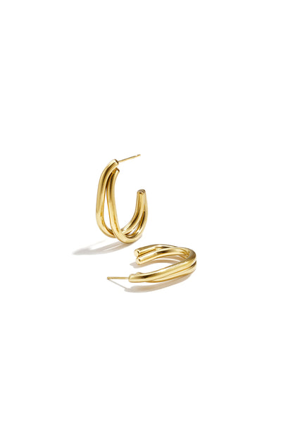 Edelstahl-Creolen, schlicht, elegant, für jeden Tag – Damenschmuck