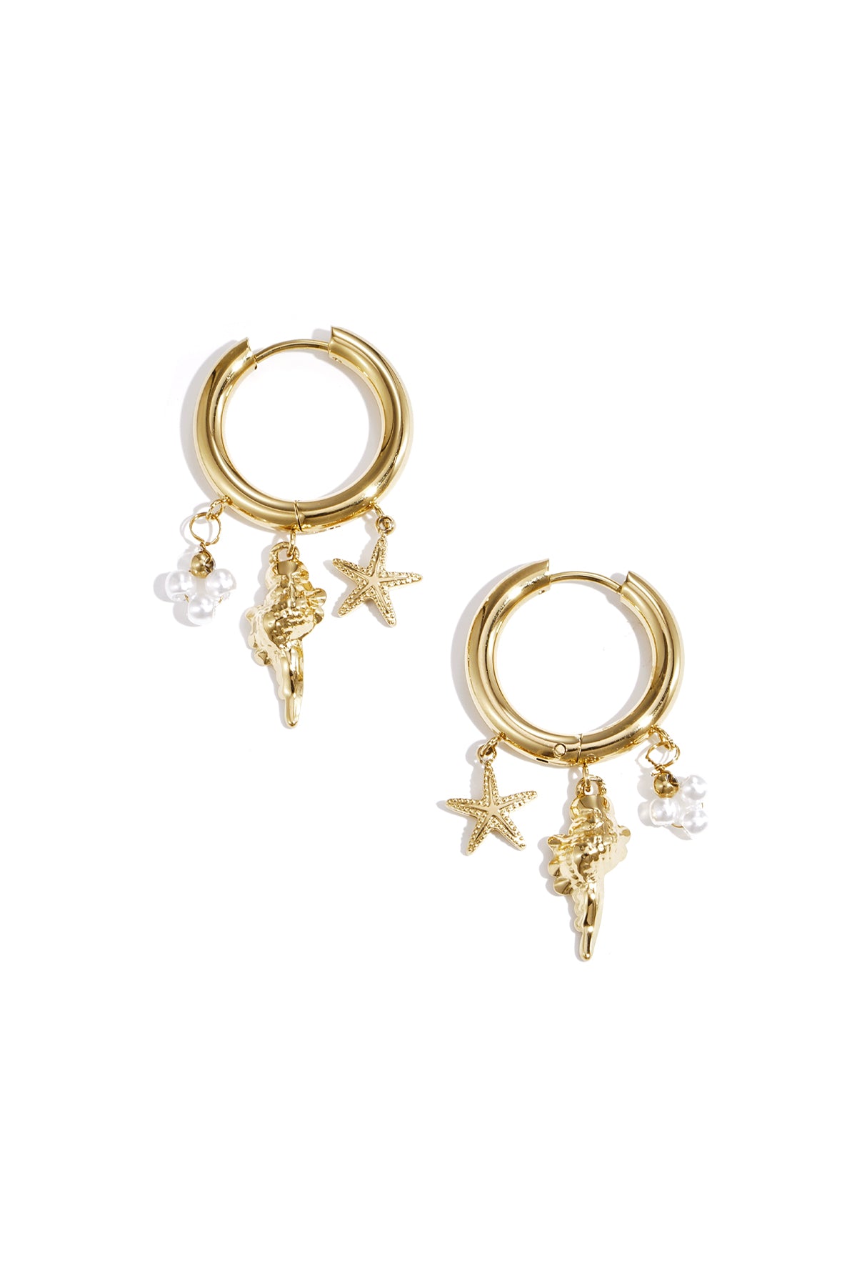 damen ohrringe meeresleben marine | edelstahl | gold & silber