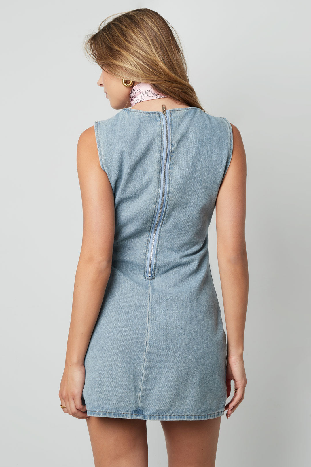 Damen Minikleid Bodycon Ärmellos | Baumwolle | Cremefarben