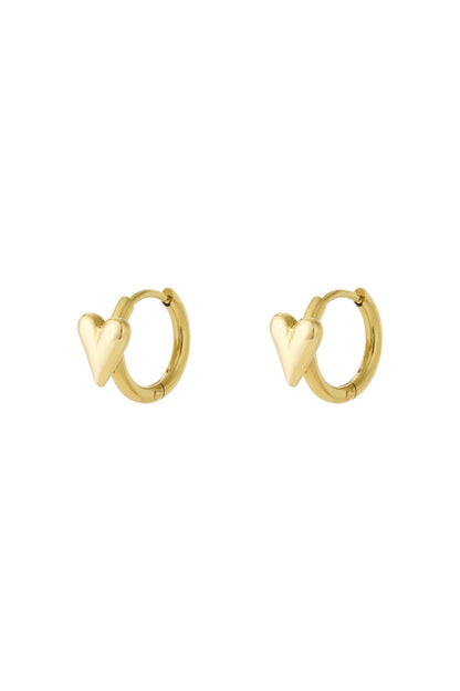 Damen Creolen Mini Herz | Edelstahl | Gold & Silber