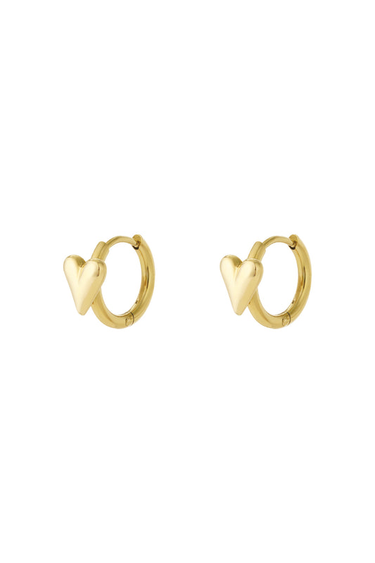 Damen Creolen Mini Herz | Edelstahl | Gold & Silber