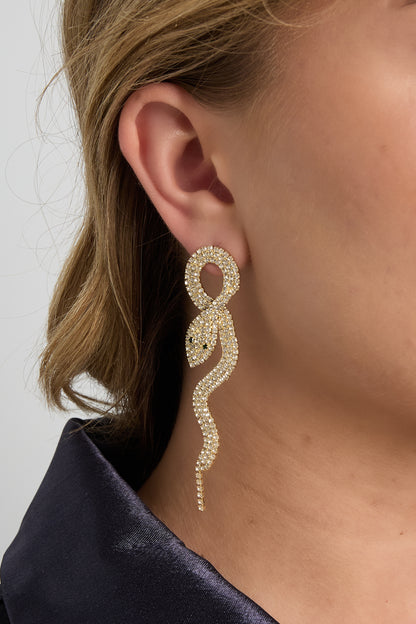 Damen Ohrhaenger Schlange | Kupfer | Gold & Silber