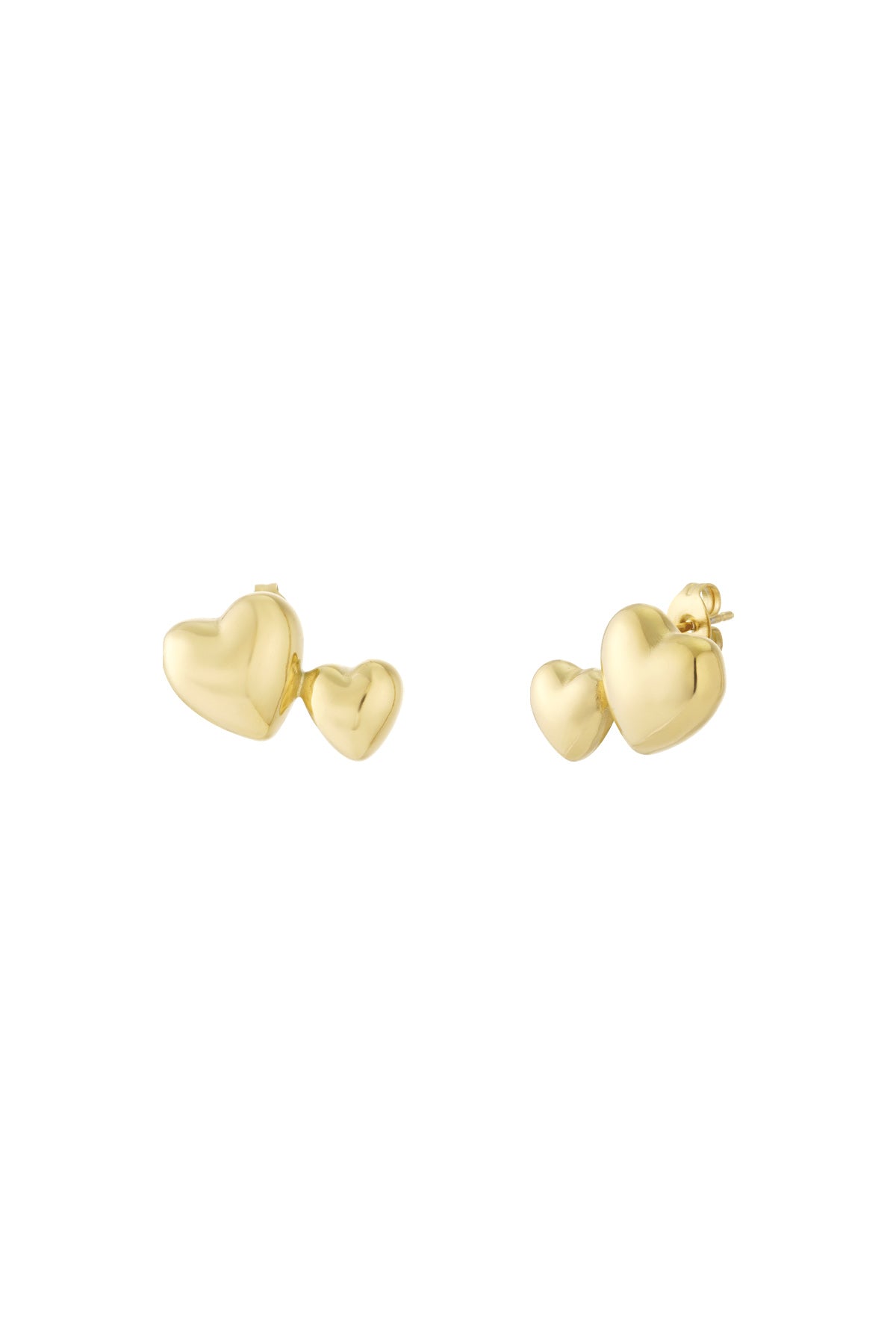 damen herzohrstecker alltag | edelstahl | gold & silber