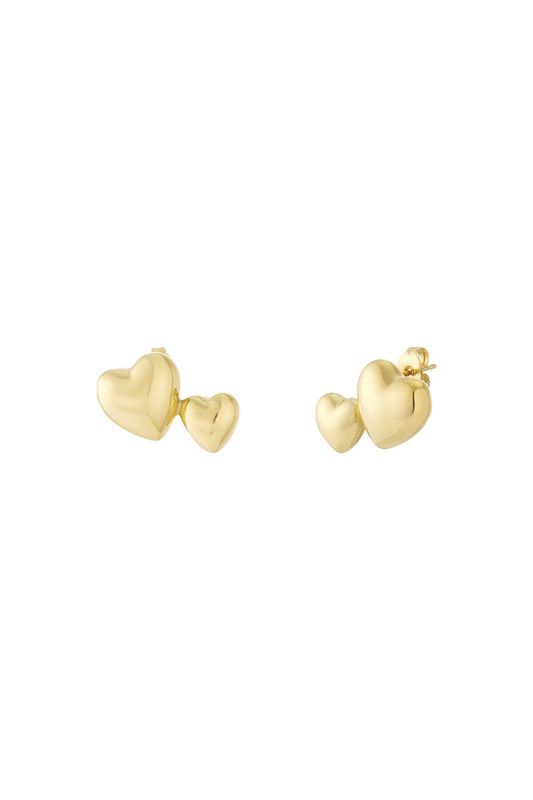 Damen Herzohrstecker Alltag | Edelstahl | Gold & Silber