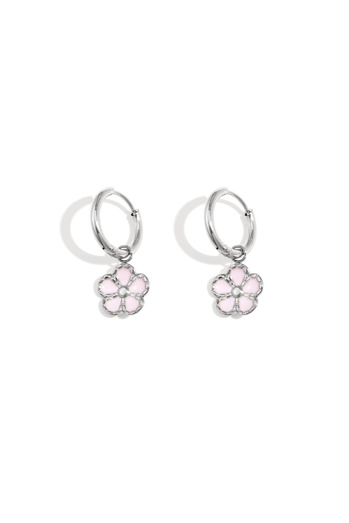 damen ohrringe blume emaille | edelstahl | goldfarbe & silberfarbe
