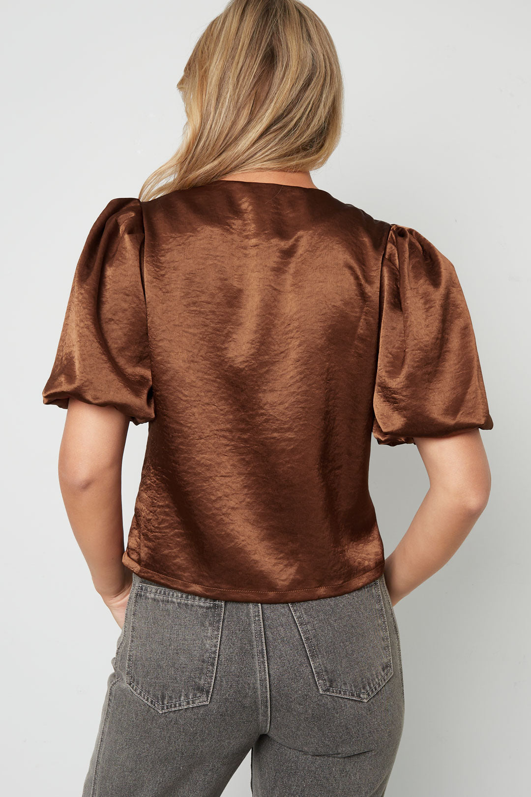 damen top kurzarm elegant | polyester | mehrfarbig