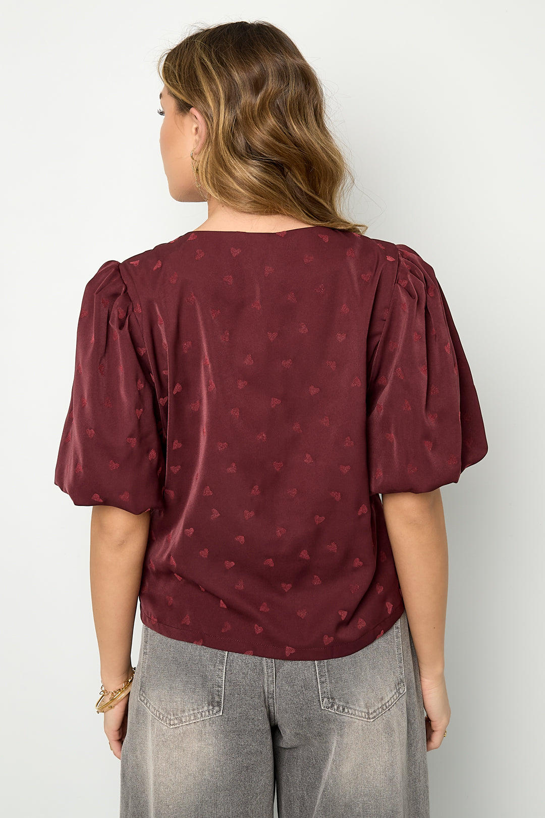 Damen Top Herz Elegant | Acetat | Mehrfarbig