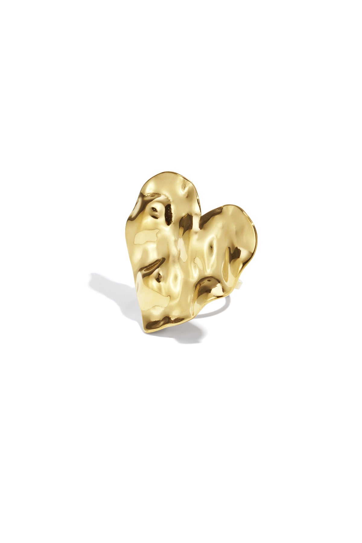 damen ring herz statement | edelstahl | gold-/silberfarbe