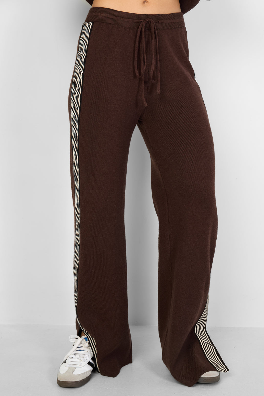 damen strickhose streifen | baumwollstrick | mehrfarbig