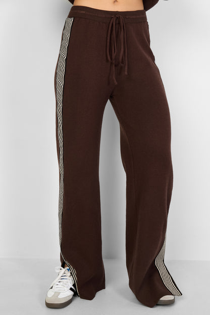 Damen Strickhose Streifen | Baumwollstrick | Mehrfarbig