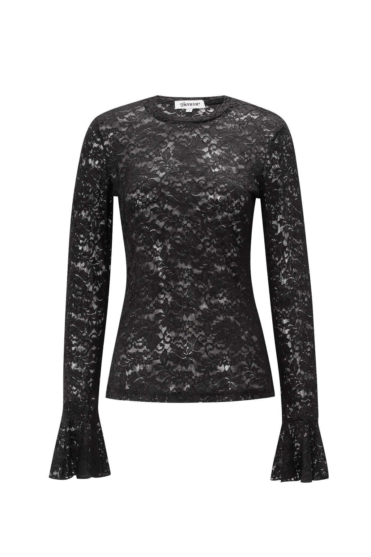Damen Langarmshirt Spitzenpaneel | Polyester | Mehrfarbig