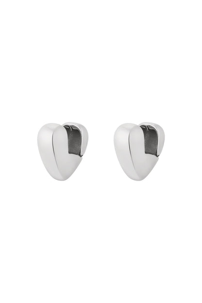 Damen Herzohrringe 14K vergoldet | Edelstahl | Gold & Silber