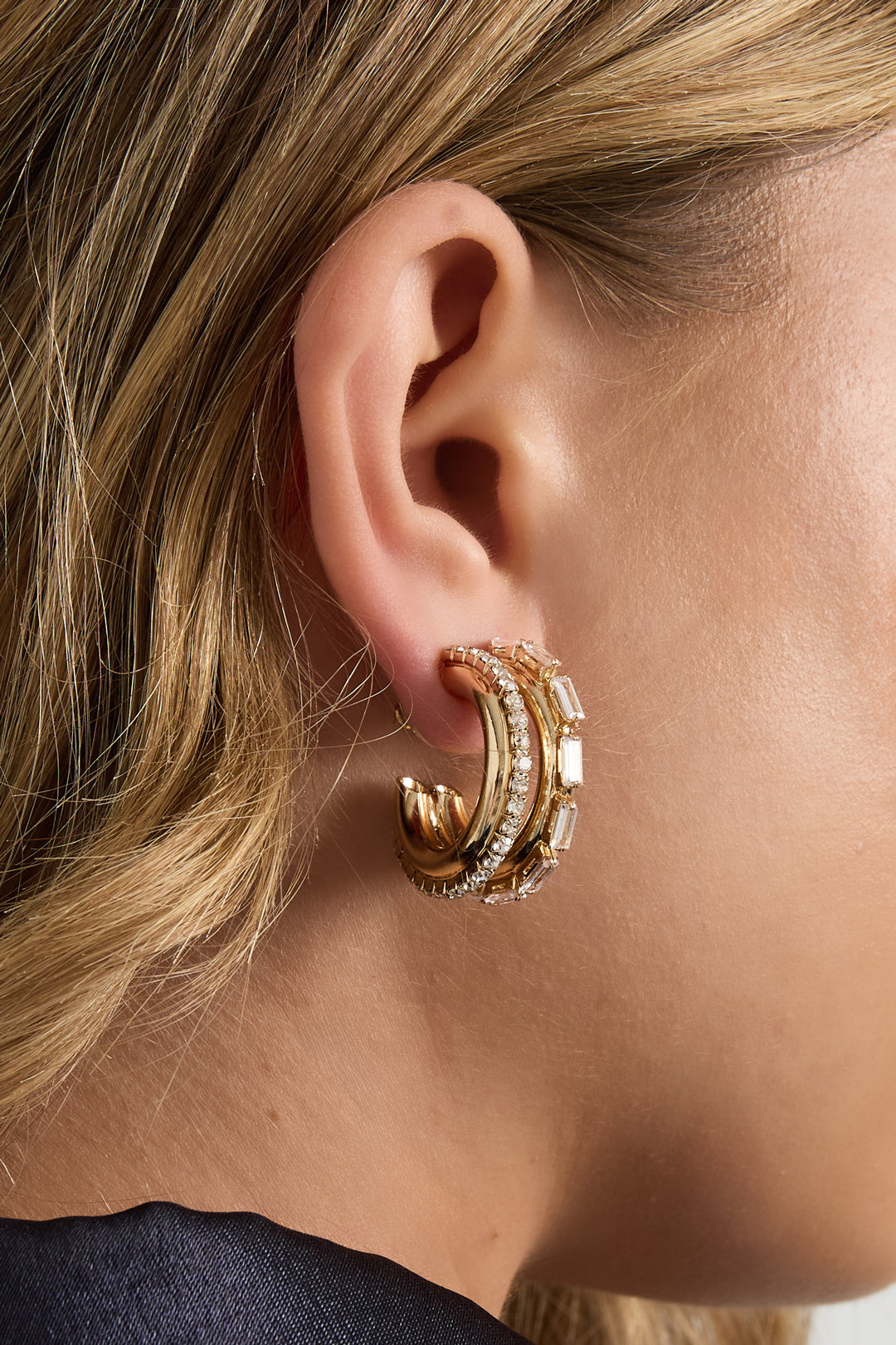 eisen creolen kreis elegante weihnachten luxuriöse serie damen schmuck