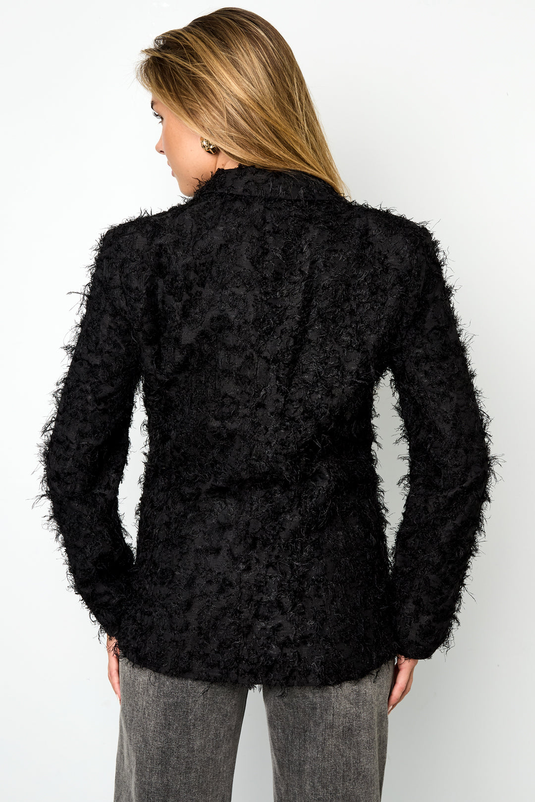 damen blazer strukturgewebe | ganzjährig | schwarz & creme