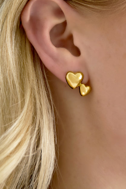 Damen Herzohrstecker Alltag | Edelstahl | Gold & Silber
