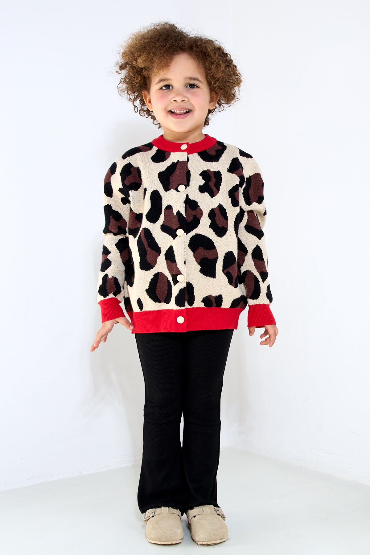 damen cardigan leopardenmuster viskose | viskose | mehrfarbig