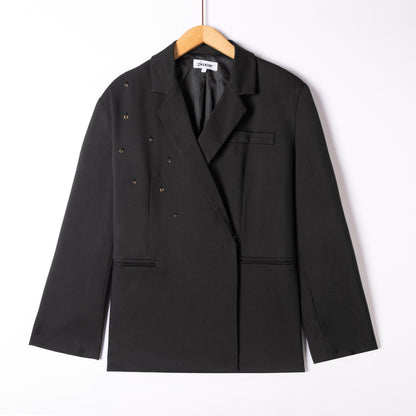 Damen Blazer Klassisch | Gewebt | Schwarz & Creme bis XL