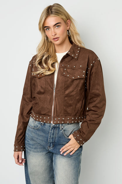 Damen Jacke Street Style | Herbst Winter | Khaki & Braun