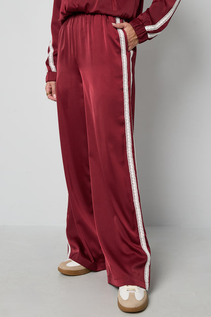 Damen Hose Sport Farbkontrast | Polyester | Mehrfarbig