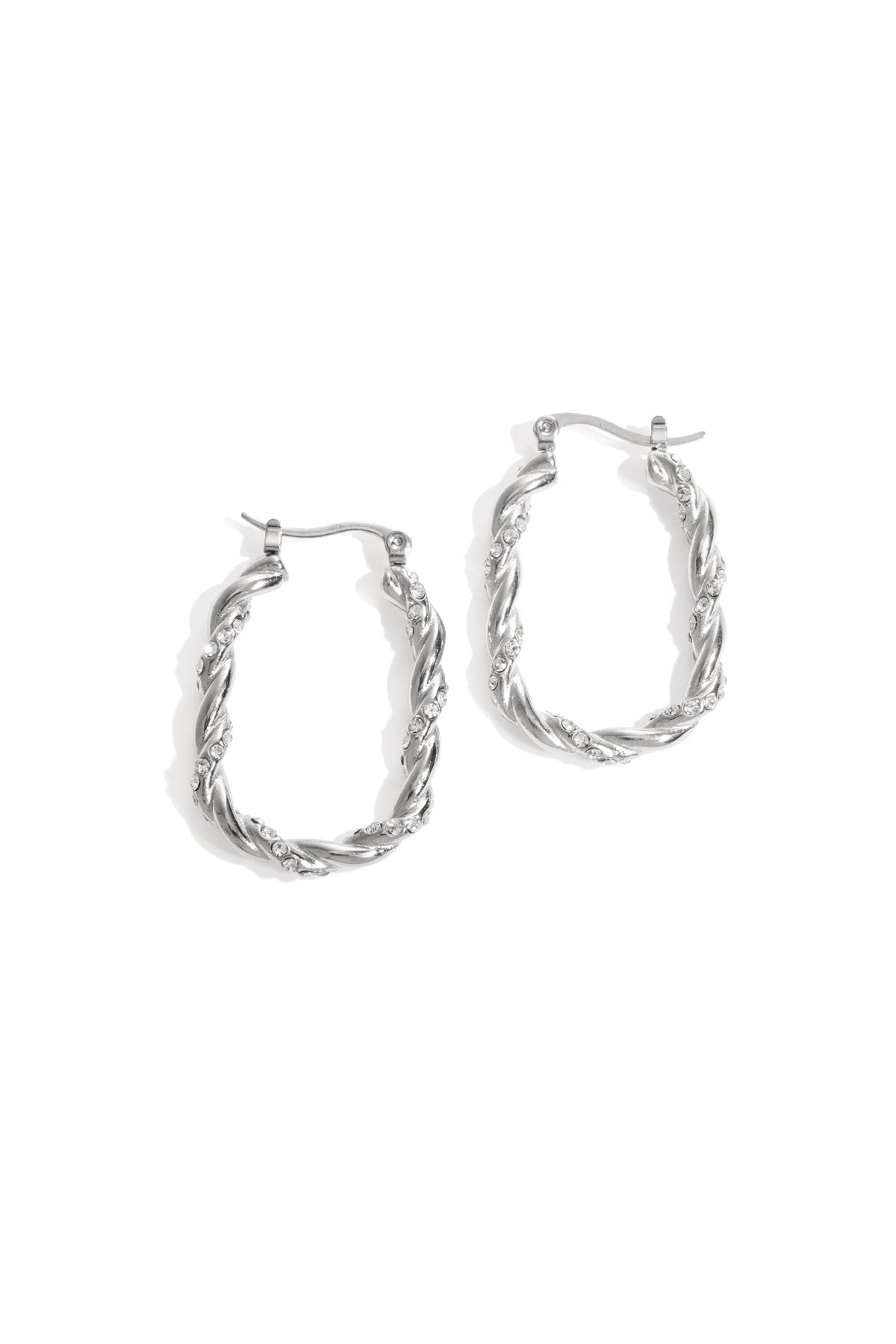 damen creolen strass | edelstahl | goldfarbe