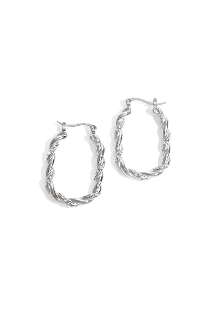 Damen Creolen Strass | Edelstahl | Goldfarbe