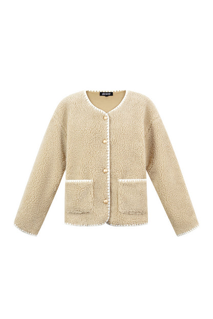 Damen Jacke Farbkontrast | Polyester | Mehrfarbig