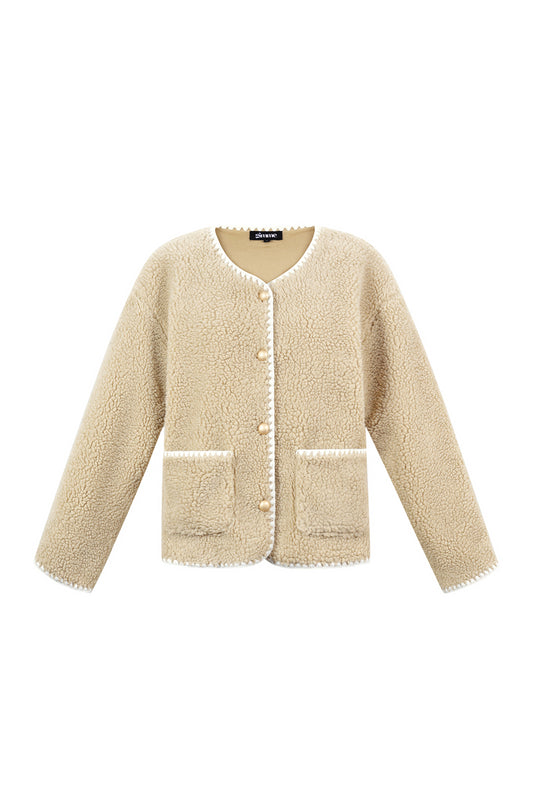 Damen Jacke Farbkontrast | Polyester | Mehrfarbig