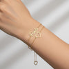 Customized Double-Chain Heart Name Bracelet