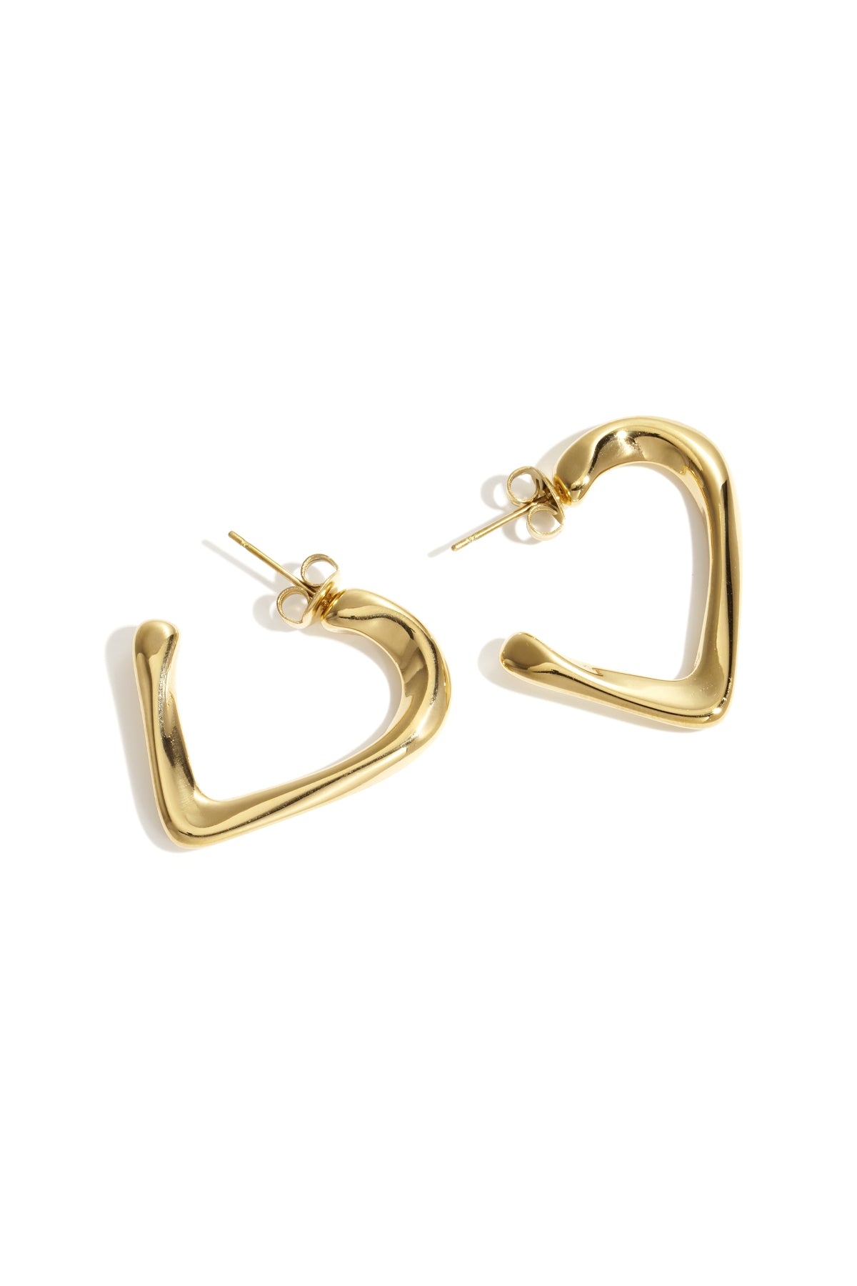 Damen Creolen Herz Filigran | Edelstahl | Gold & Silber