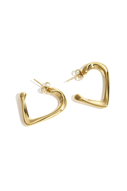 Damen Creolen Herz Filigran | Edelstahl | Gold & Silber