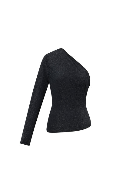 Damen Langarmshirt Edler Farbton | Polyester | Schwarz