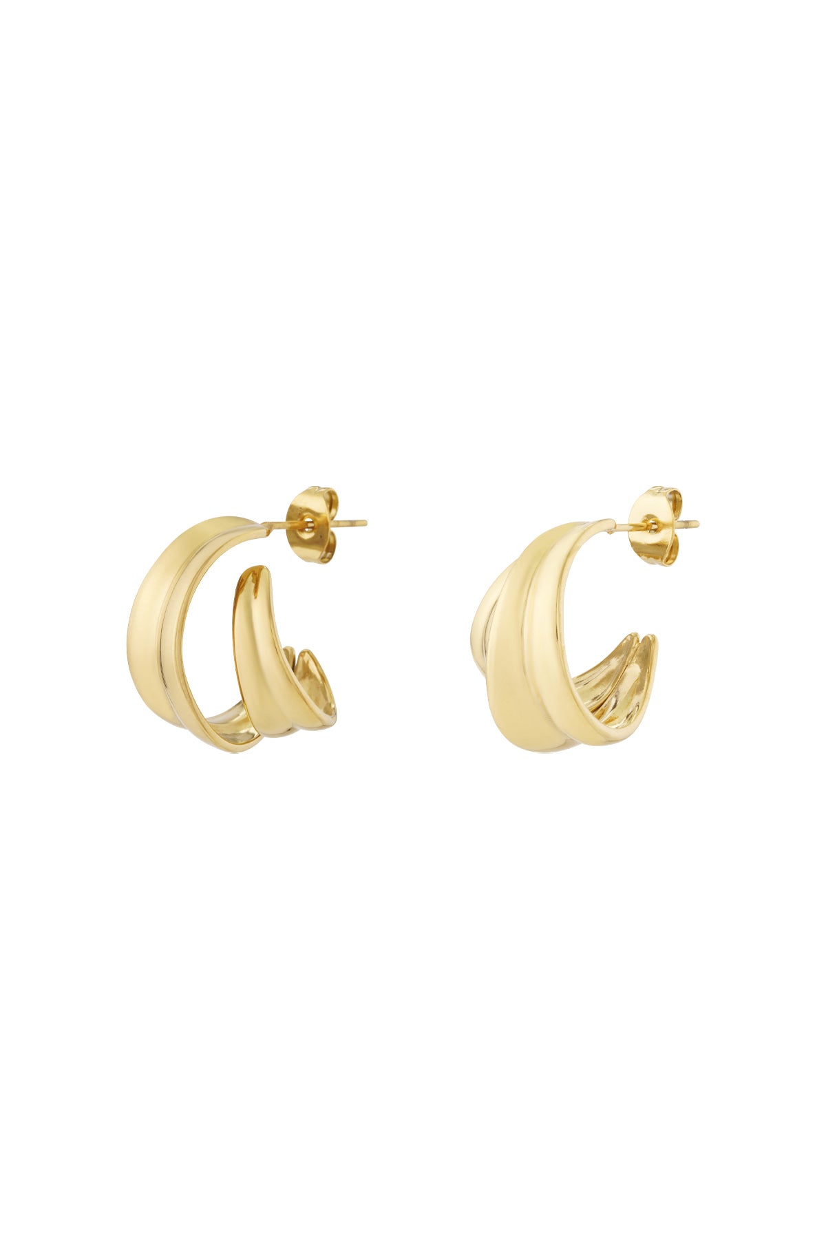 Damen Ohrringe Loop Poliert | Edelstahl | Gold & Silber