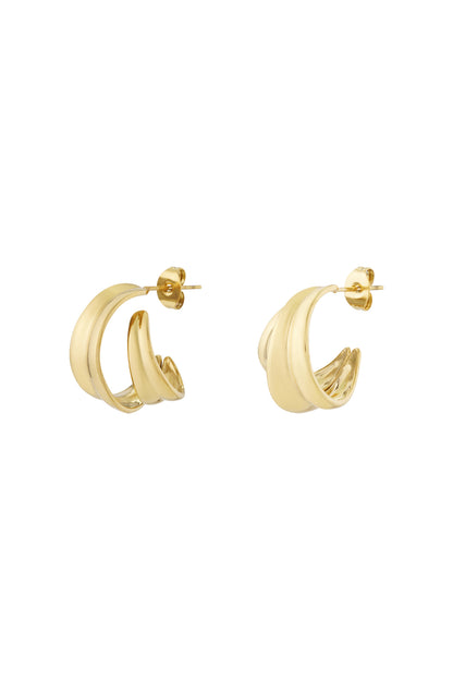 Damen Ohrringe Loop Poliert | Edelstahl | Gold & Silber