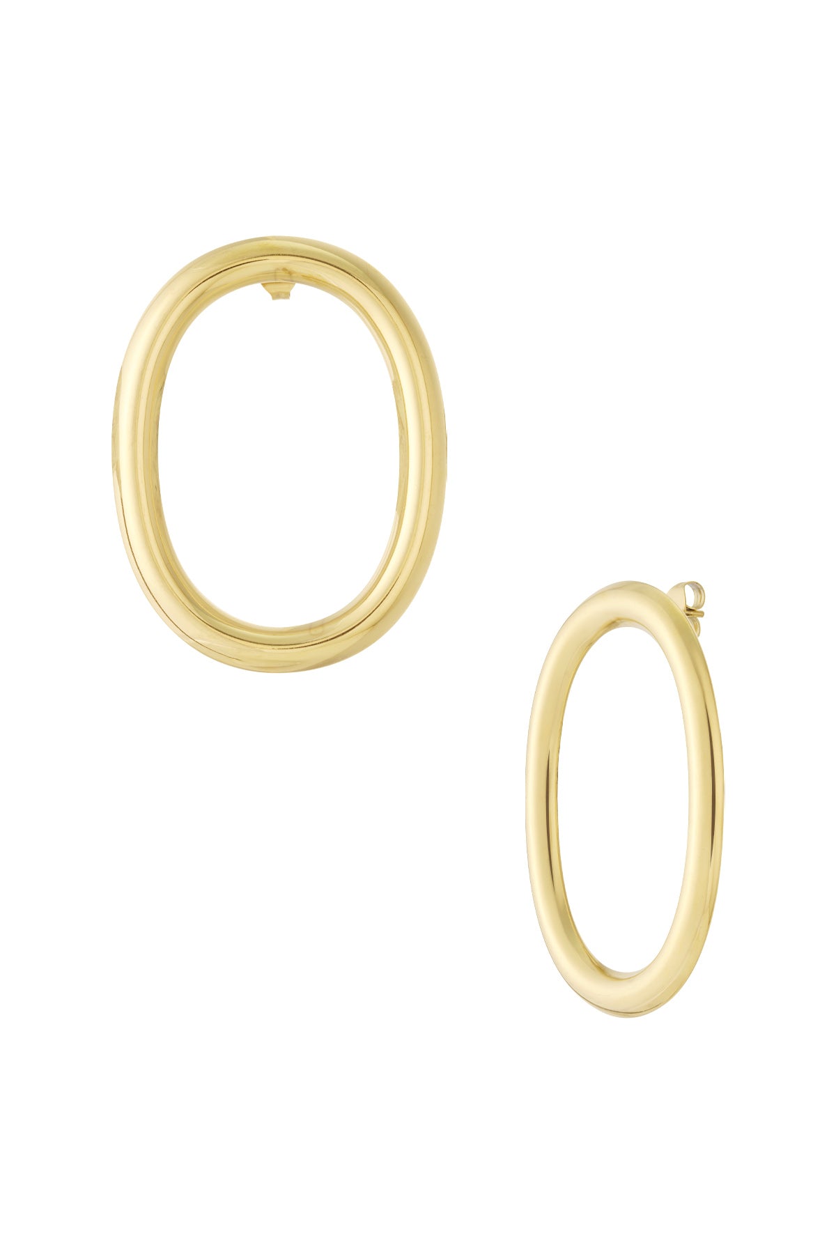 damen creolen oval organisch | edelstahl | gold & silber