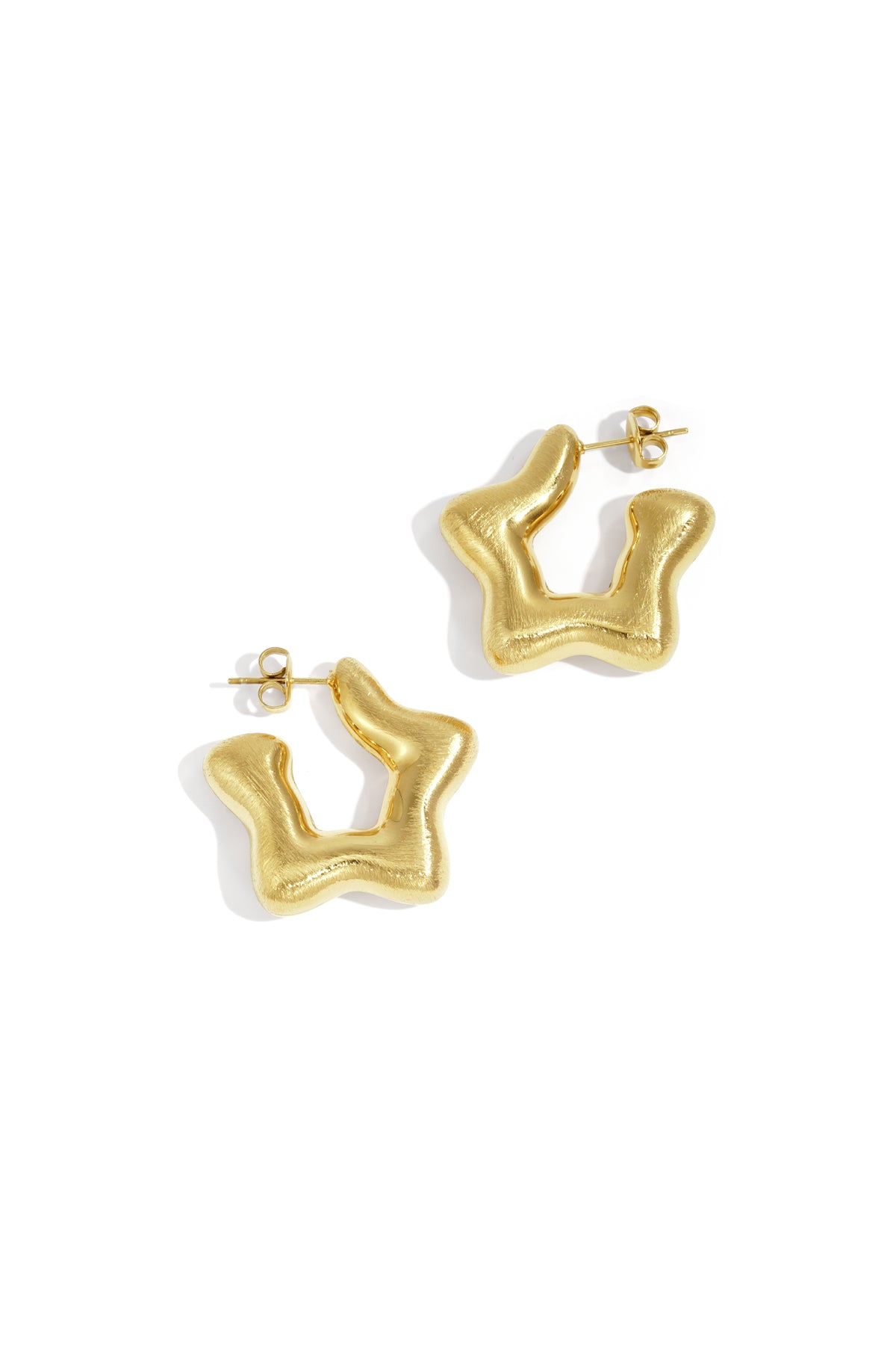 damen creolen stern | 304s-edelstahl | goldfarbe & silberfarbe