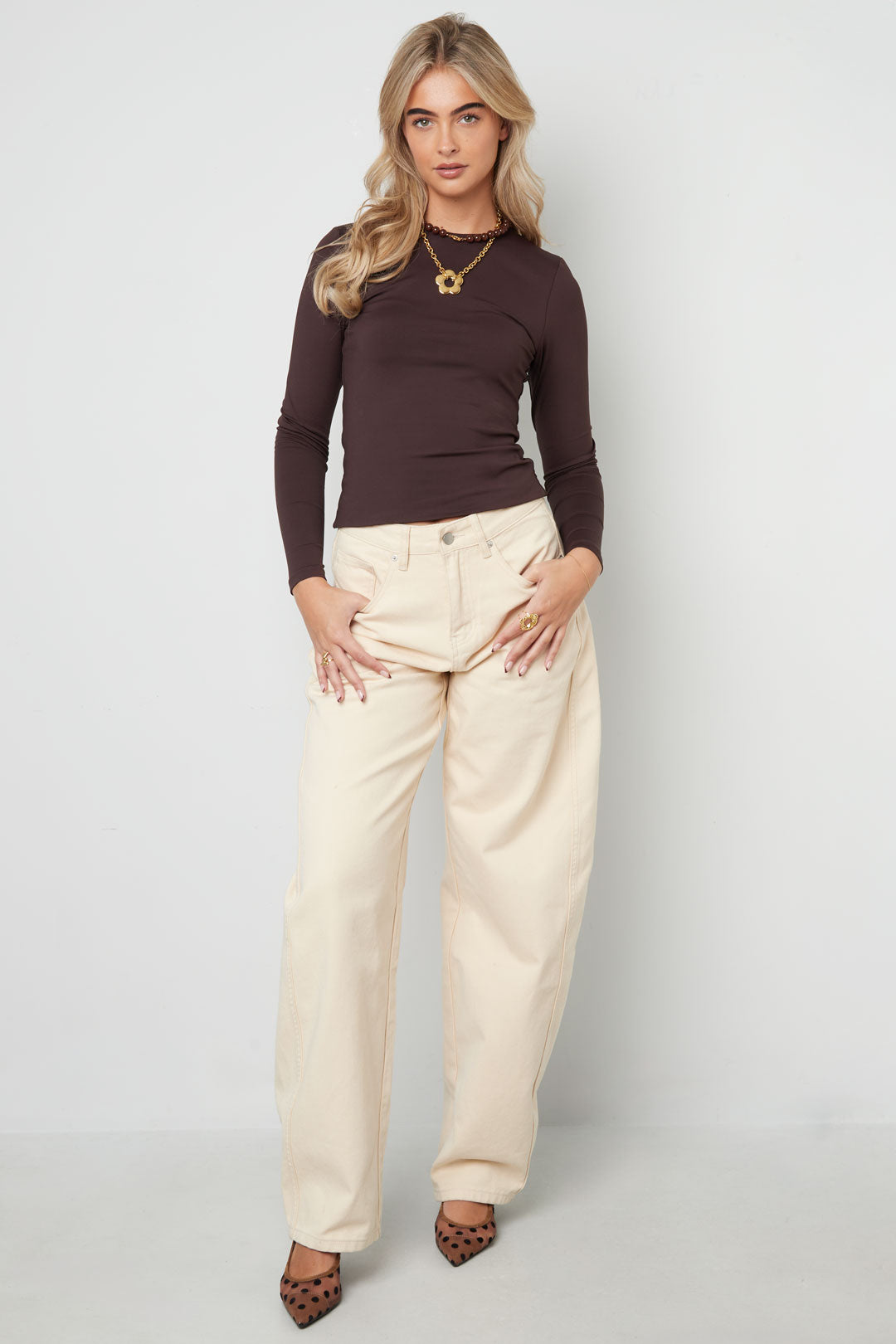 Damen Langarmshirt Strick Nylon Purpur | Nylon | Mehrfarbig