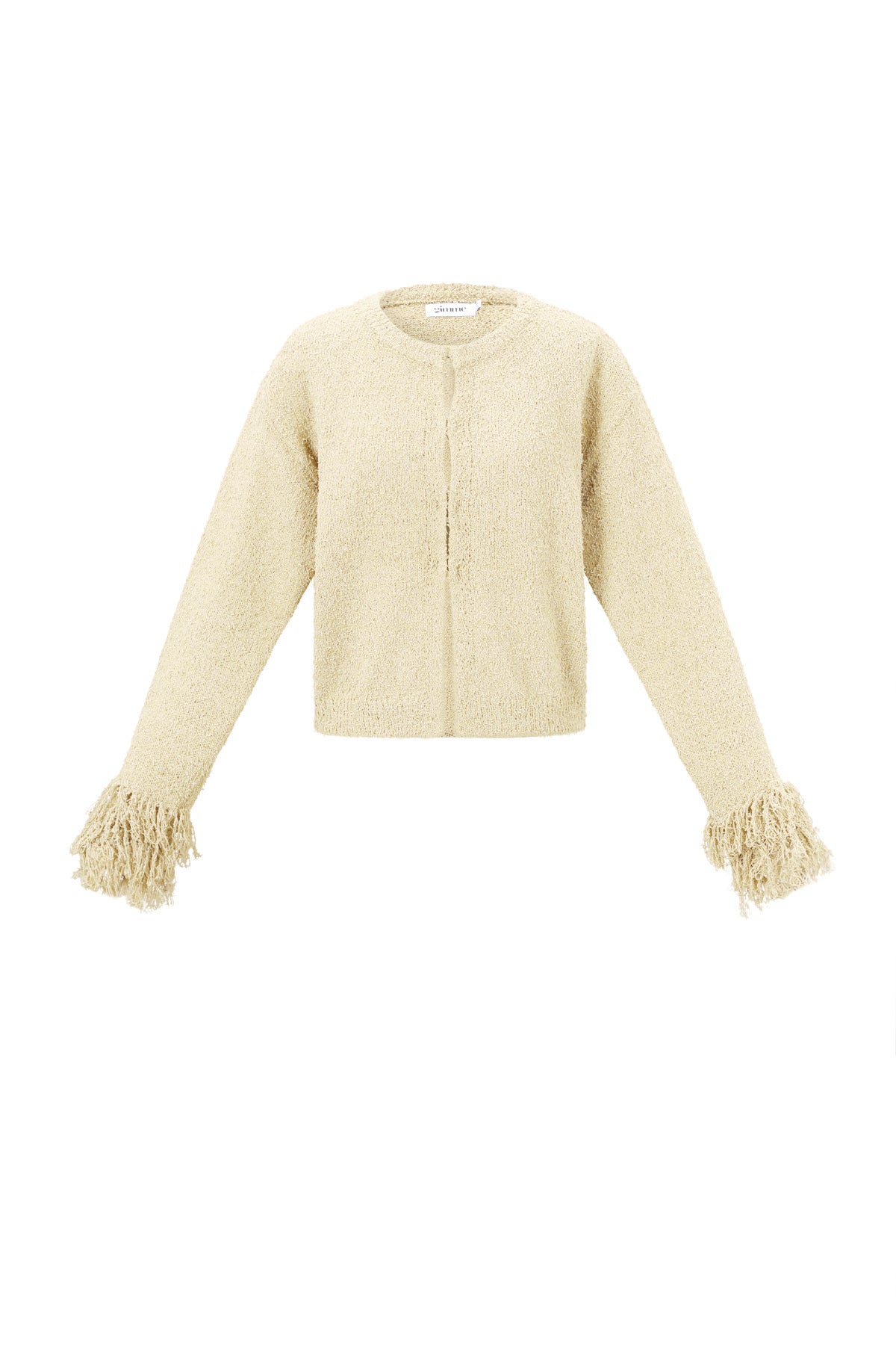 damen cardigan fransen tailliert | polyester | mehrfarbig