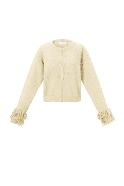 Damen Cardigan Fransen Tailliert | Polyester | Mehrfarbig