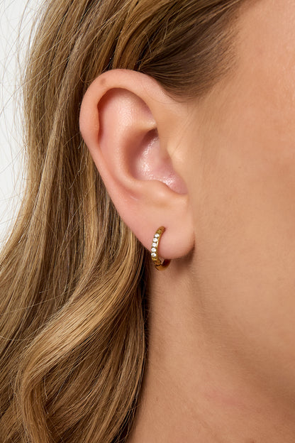 Damen Ohrringe Strass Kristall | Edelstahl | Rosa & Weiss