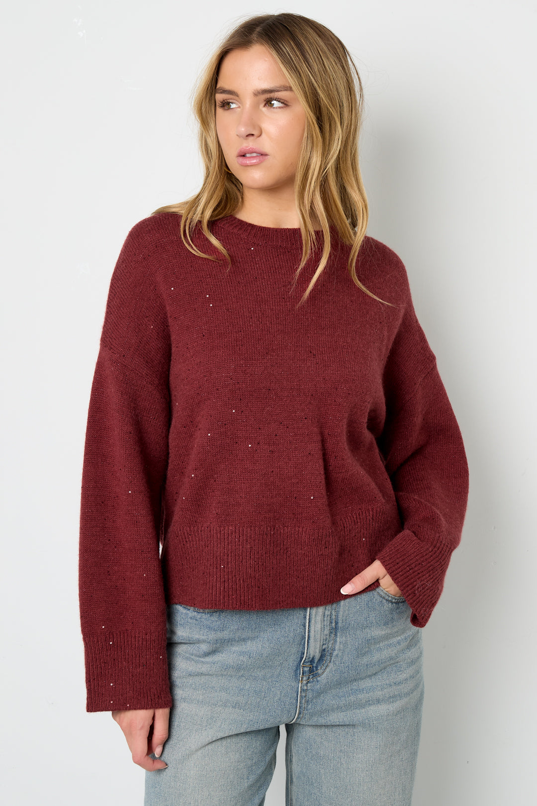 Damen Strickpullover Warm Gehobener | Polyester | Mehrfarbig